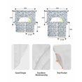 thumbnail image 6 of Blue Christmas Kitchen Curtains Swag Valance and Tier Curtains Set 36 Inch Length, Xmas Snowflake Snowman Rod Pocket Drape Panels Pair Swag Curtains for Bathroom/Cafe/Window, 6 of 6