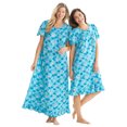 thumbnail image 5 of Dreams & Co. Women's Plus Size Long Floral Print Cotton Gown Pajamas, 5 of 6