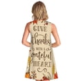thumbnail image 2 of Bixox Thanksgiving With A Grateful Heart Print Women's Sleeveless A-Line Dress with Pockets, Casual Knee-Length Tank Dress for Summer-Medium, 2 of 7