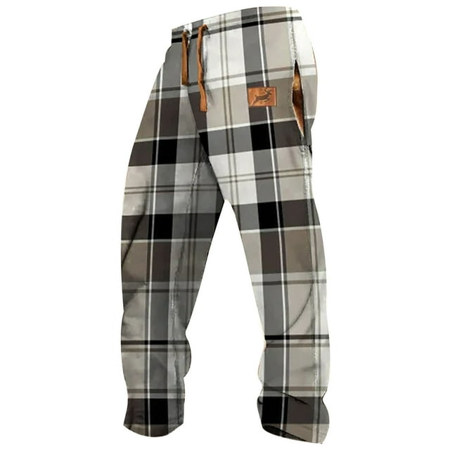 toraway Pantalon Cargo Noir Homme Pantalon Rétro Imprimé Décontracté à la Mode Pantalon Ample Confortable TTTG