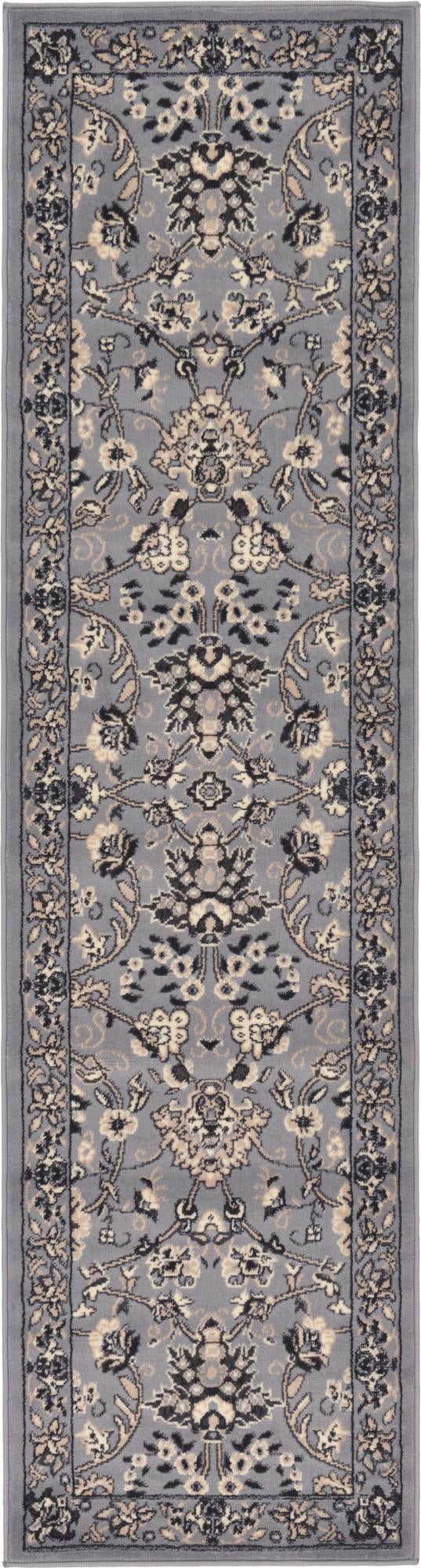 Yasmin Collection Rug 8 Ft Runner Gray Medium Rug Perfect