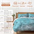 thumbnail image 6 of Graffiti Effects Modern Art Bedding Duvet Cover Set Queen Size 4 Pieces Vintage Watercolor Green Bedding Set with Zipper Closure, 1 Comforter Cover 90x92 Inches 1 Flat Sheet & 2 Pillow Cases, 6 of 7