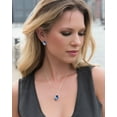 thumbnail image 3 of Leafael Wish Stone Stud Earrings with Sapphire Blue Birthstone Crystal, Silver-tone, 3 of 7
