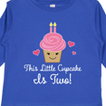 thumbnail image 4 of Inktastic 2nd Birthday Cupcake Girls Cute Girls Long Sleeve Toddler T-Shirt, 4 of 5