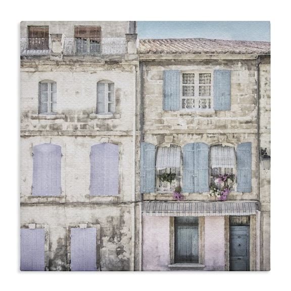 Stupell Industries Shabby Chic Urban Pastel Buildings Canvas Art, 24 x 24, by LSR Design Studio
