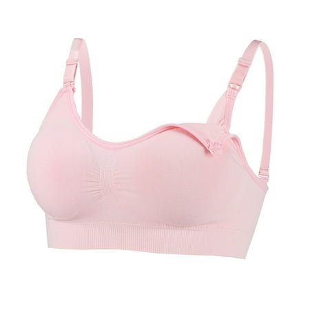 

fanshao Maternity Bra Solid Color Nursing Bralette Soft Wireless Padded Nursing Brassiere Underwear for Pregnant Women