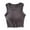 1-Dark Gray, variant on Womens Athletic Crop Tank Tops Solid Crew Neck Sleeveless Shirts Summer Casual Sports Workout Fitness Yoga Blouse