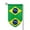 Fillet, variant on Flag Of Brazil Garden Flag Double Sided Flags with Vivid Color for Yard Lawn Garden Decor 12.5 x18 Inch Square
