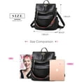 thumbnail image 4 of YOMYM PU Leather Backpack Purse For Women Convertible Ladies Fashion Casual Large School Shoulder Bags, 4 of 7