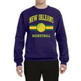 thumbnail image 2 of Wild Bobby City of New Orleans Basketball Fantasy Fan Sports Unisex Crewneck Sweatshirt, Purple, 3X-Large, 2 of 5