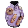 thumbnail image 3 of Sudadera con capucha con estampado 3D de postres de chocolate y donas para hombre y niño, moda urbana, manga larga, unisex, para invierno, estilo Harajuku, 3 of 5