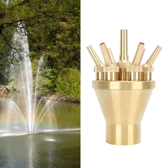 Boquilla De La Fuente De Cobre Topincn, Cabezal De Rociado De Boquilla De La Fuente De Agua Para El Estanque Del Jardín, Cabezal De Rociador De Ajuste Universal De La Piscina.