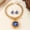 BLUE, variant on Vintage Boho Sunflower Crystal Necklace Earrings Set Jewelry for Holiday Parties Wedding Dresses All Seasons Fashion Costume Accessory