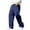 Dark Blue_005, variant on Baggy Pants for Men Drawstring Stretch Loose Fit Wide Leg Streetwear Pants with Pockets Beige M