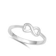 thumbnail image 4 of Infinity Love Knot Heart Promise Ring .925 Sterling Silver Band Jewelry Female Male Unisex Size 9, 4 of 4