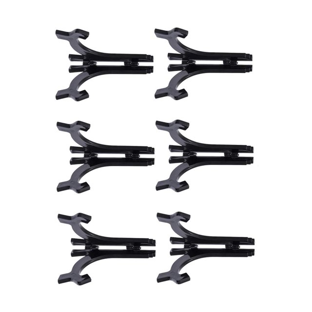 6pcs Plastic Easels Plate Holders Display Dish Rack Picture Frame Photo Book Pedestal Stand