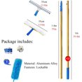 thumbnail image 2 of 5 12 18 Feet 20 30 40 FT Window Cleaning Pole Dust Remover, Professional Outdoor Window Squeegee Kit/Reach Windows Washer Bars T Shape Extendable for Tall Windows Washing Dustproof, Portable (Size, 2 of 7