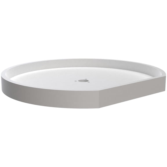 Rev-A-Shelf 6271-22-11-52 Classic 1 Shelf 22" D Shaped Lazy Susan - White
