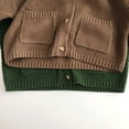 thumbnail image 7 of IVEYRTF Kids Fleece Lined Solid Color Cardigan Sweatshirt Soft Round Neck Long Sleeve Cozy Spring Fall Knitwear Comfortable Tops for Children 3-8 Years(Green,4 Years), 7 of 7