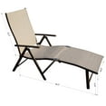 thumbnail image 3 of Kozyard Aluminum Beach Yard Pool Reclining Adjustable Chaise Lounge (Beige, 2 Packs), 3 of 6