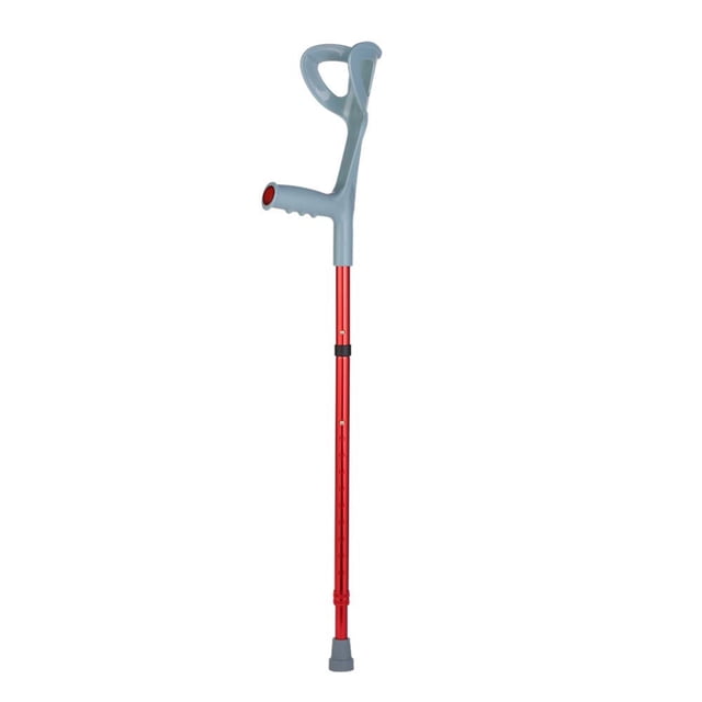 Bastón de aluminio ligero y plegable para antebrazo, altura ajustable, mango ergonómico con agarre cómodo 2ZG-0IGM (rojo)