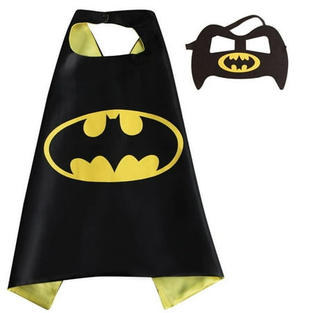 DC Comics Costume - Batman Bat Logo Cape and Mask with Gift Box by