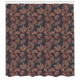 thumbnail image 3 of Ambesonne Ethnic Shower Curtain, Oriental Floral Swirl, 69"Wx75"L, Dark Blue Grey Vermilion, 3 of 3