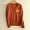 Orange, variant on NTACZA V Neck Sweaters Women Button Down Orange Floral Cardigan Sweater Classic Fit Dressy Sweater Coat Women Jumpers L
