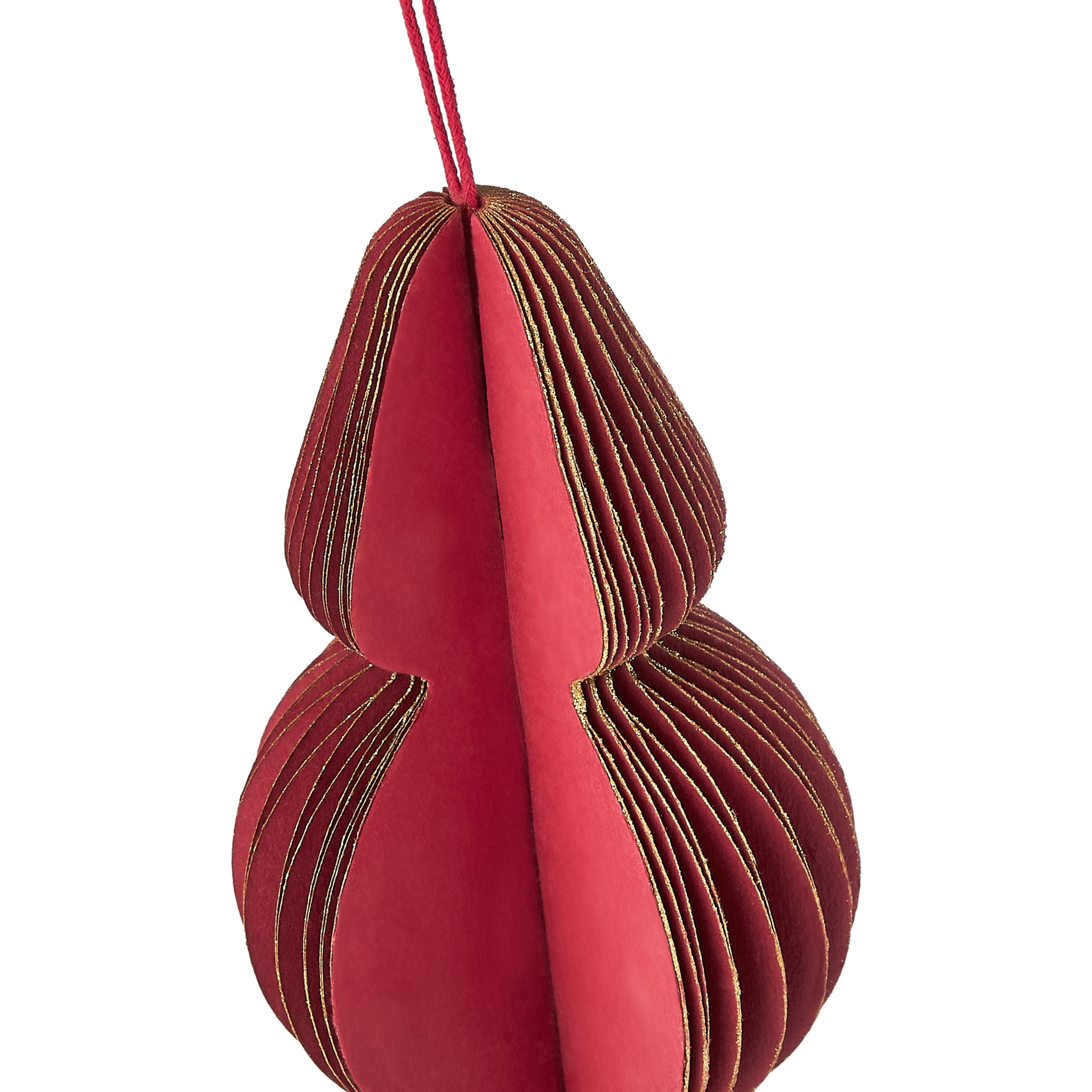3 Count Red Paper Finial Christmas Ornaments, by Holiday Time