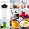 thumbnail image 3 of 2 Pack Replacement 24Oz Cup with Spout Lid for Nutri Ninja Auto IQ Series Blenders with BL450/BL454/BL456/BL480/BL481, 3 of 6