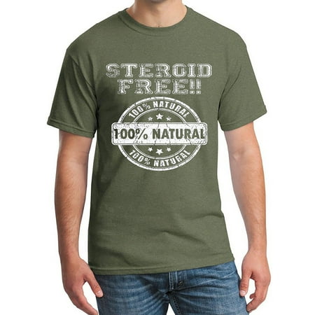 Men's Steroid Free 100% Natural Military Green C4 T-Shirt 3X-Large Military (Best Steroids For Men)