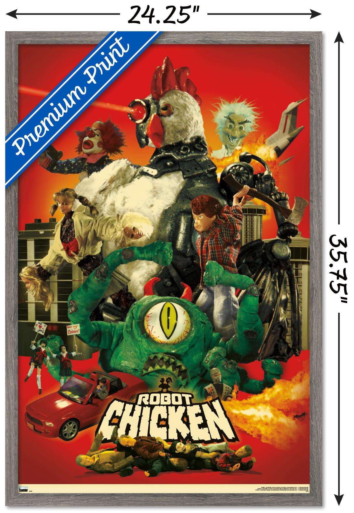 Robot Chicken - One Sheet Wall Poster, 22.375" x 34", Framed
