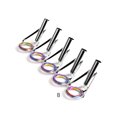 thumbnail image 4 of Soidarity Paquete de 5 puntas de ojo de guía de caña de pescar universal anillos de guía de línea de acero inoxidable accesorios de aparejos de pesca Pescar Colores plateados talla 8 Soidarity OD027379-08, 4 of 5