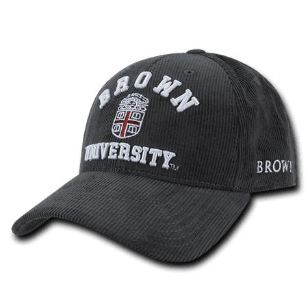 NCAA Brown Bears University Structured Corduroy Baseball Caps Hats Charcoal