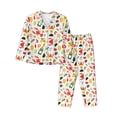 thumbnail image 1 of Balery Crabs Shrimps Conjunto de Pijama con Estampado para Mujer, Conjunto de Dos Piezas con Manga Larga, Ropa de Dormir Suave con Bolsillos, Pijamas Cómodos-X-Large, 1 of 7