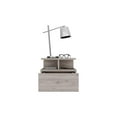 thumbnail image 3 of Pemberly Row Contemporary Floating Nightstand Engineered Wood Light Gray, 3 of 5