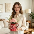 thumbnail image 5 of Rustic Metal Flower Vase, Milk Can Galvanized Farmhouse Vase with Handle, Small Pitcher Planter for Home, Kitchen, and Living Room Shabby Chic Decor, 5 of 7