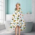 thumbnail image 6 of Cartoon Construction Vehicles Signs White Pattern Hooded Bath Towel，50"x30" for Ages 3 To 12 Kids, Quick Dry Lightweight Soft Microfiber Hood Beach Towel Cover Up for Kids, 6 of 7