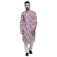 thumbnail image 1 of Atasi Printed Long Sleeve Kurta For Men Mandarin Collar Ethnic Long Kurta For Boys, 1 of 1