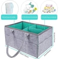 thumbnail image 2 of Baby Diaper Storage Basket, Portable Changing Table Storage Basket, Felt Gift Basket for Newborns Gray, 2 of 5