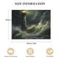thumbnail image 2 of COMIO Guiding Light, Lighthouse in Storm, Classic Prints Print on Canvas Wall Art, Beautiful Vintage Art for Living Room Decor, Canvas, Canvas Wall Art, 2 of 5