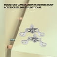 thumbnail image 2 of Shisuyan 1 Set Invisible Furniture Fastener Half Open Furniture Connector Furniture Combination Buckle Kit, 2 of 9