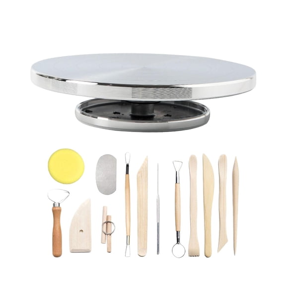 Pottery Wheel Table Top Sculpting Turntable Aluminum Alloy Material for Adults Kids Beginners Craft Studio