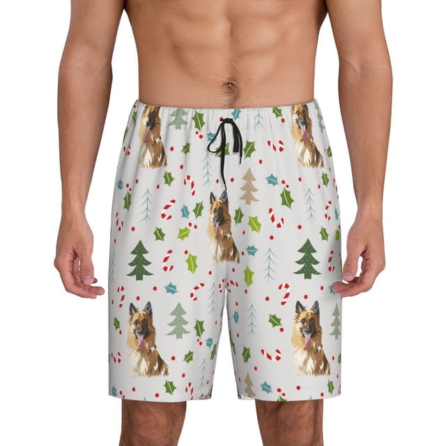 Fotbe German Shepherd Dog Pantalones Cortos de Pijama para Hombre, Ropa de Dormir, Pantalones de Pijama Cortos para Hombre-XX-Large