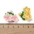 thumbnail image 3 of 100pcs Opaque Resin Cabochons Flowers Mixed color 26x30x7mm, 3 of 3