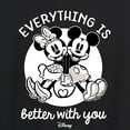 thumbnail image 3 of Disney Mickey & Friends - Mickey & Minnie Everything is Better with You - Women's Lightweight French Terry Long Sleeve Shirt, 3 of 5