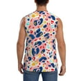 thumbnail image 4 of Gaeub Abstract Leopard Print Men's Sleeveless Muscle Shirts Workout Tank Tops, Odor Protection and Comfortable - Medium, 4 of 8