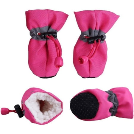 Pet Boots Dog Boots Waterproof Pet Dog Puppy Rain Snow Boots Shoes Booties PU Anti-Slip for Dogs Labrador Husky Paw Protectors Shoes Winter