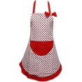 thumbnail image 1 of Vintage Style Apron Chic Floral Polka Dot Retro Apron Gift, 1 of 1