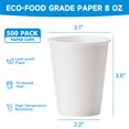 thumbnail image 2 of Vasos de café de papel desechables RACETOP 240 ml, paquete de 500, 2 of 6